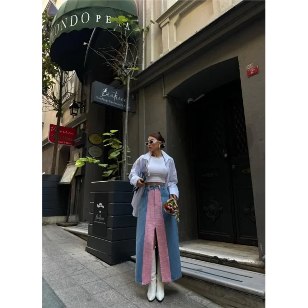 KOT ETEK PARÇAI UZUN ÖNDEN YIRTAÇI  Pembe