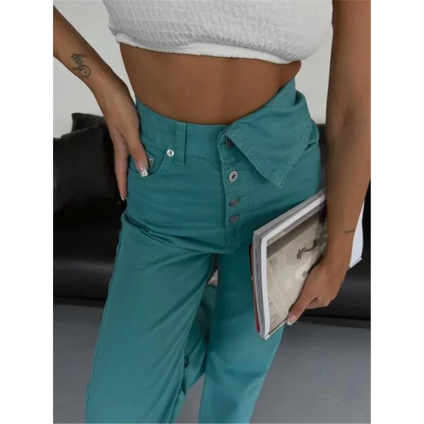 KOT PANTOLON BEL DETAYLI DÜĞMELİ  Yeşil