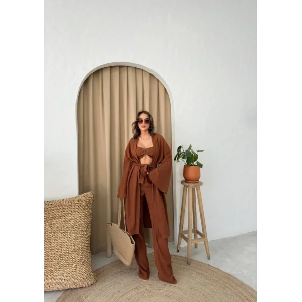 KRINKI BÜTİYERPANTOONKİONO TAKI  Kahverengi