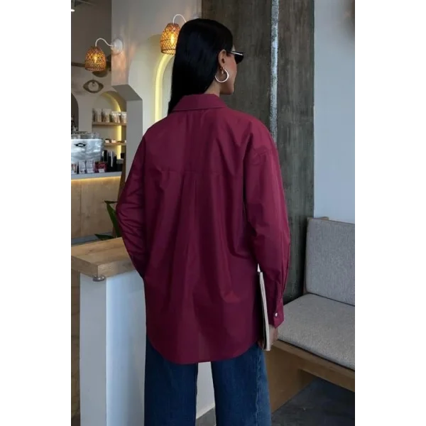 Kristal Taş Çakımlı Poplin Gömlek 3413