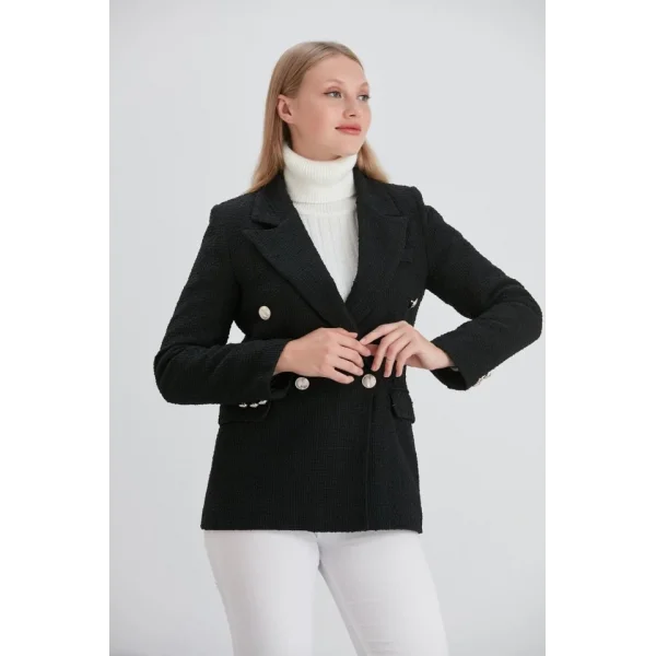 Kruvaze Tüvit Ceket