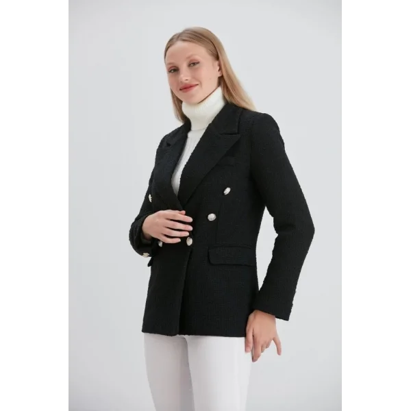 Kruvaze Tüvit Ceket