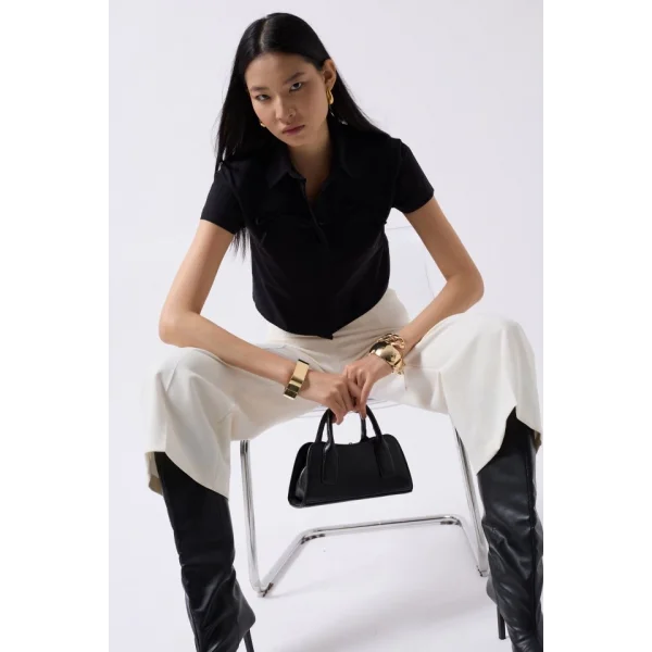 Kurdele Detay Crop Gömlek