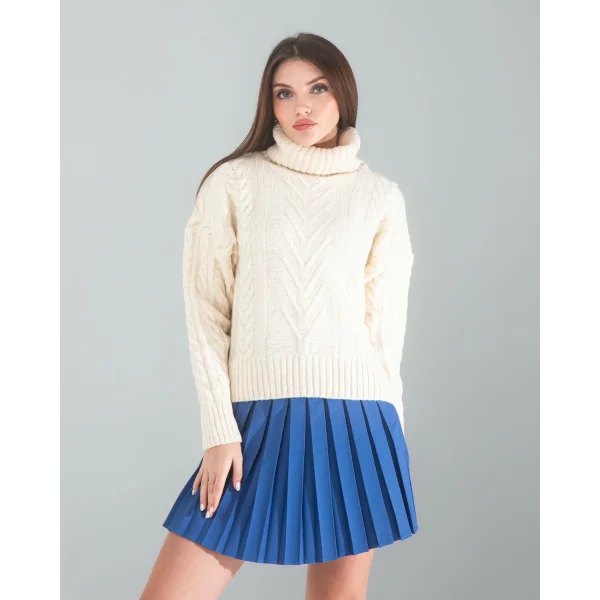 Lacivert Pilseli Etek