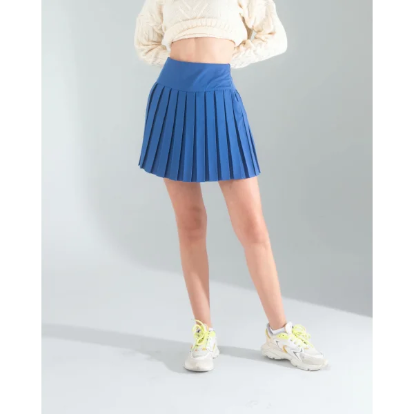 Lacivert Pilseli Etek