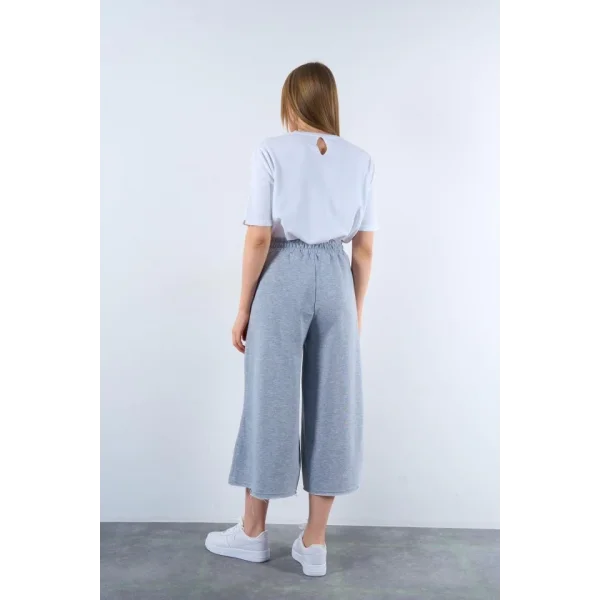 Lastikti Kapri Pantolon  Gri