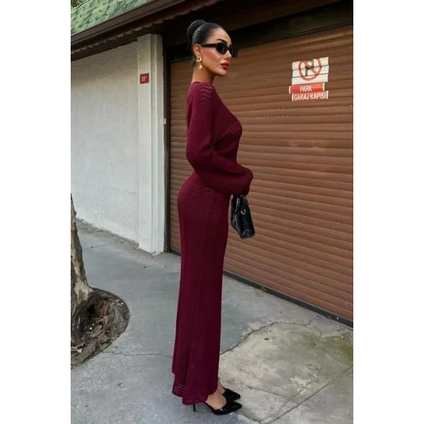 Laura Derin Dekolte Kroşe Elbise 2712-0025