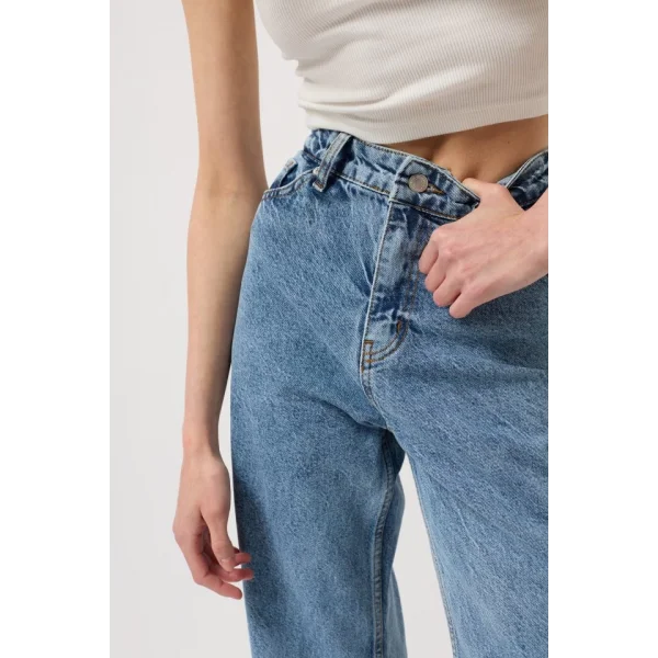 Lazer Kesim Wide Leg Jean