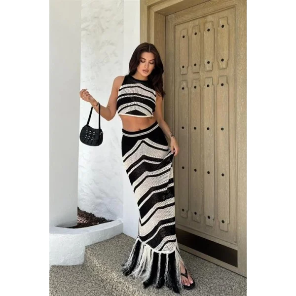 Lenny Püskül Detaylı Crop Takım 9863