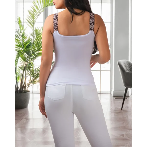 Leopar Baskılı, Leopar Askılı Viskon Bluz