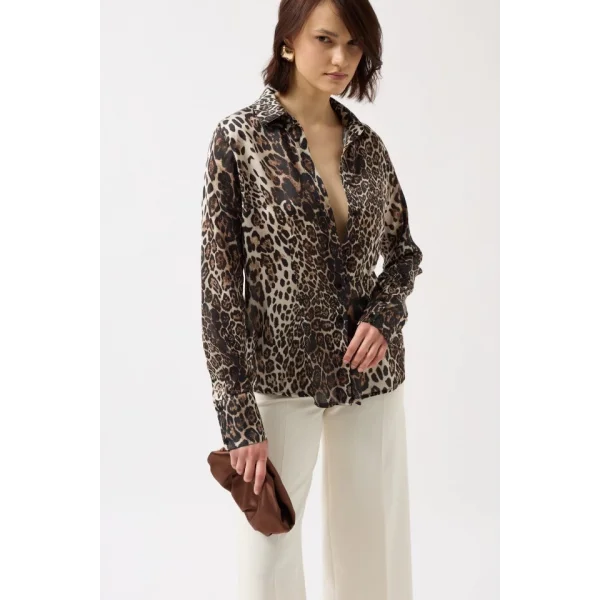 Leopar Desen Gömlek