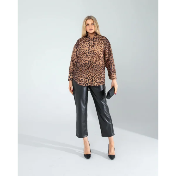 Leopar Desen Gömlek