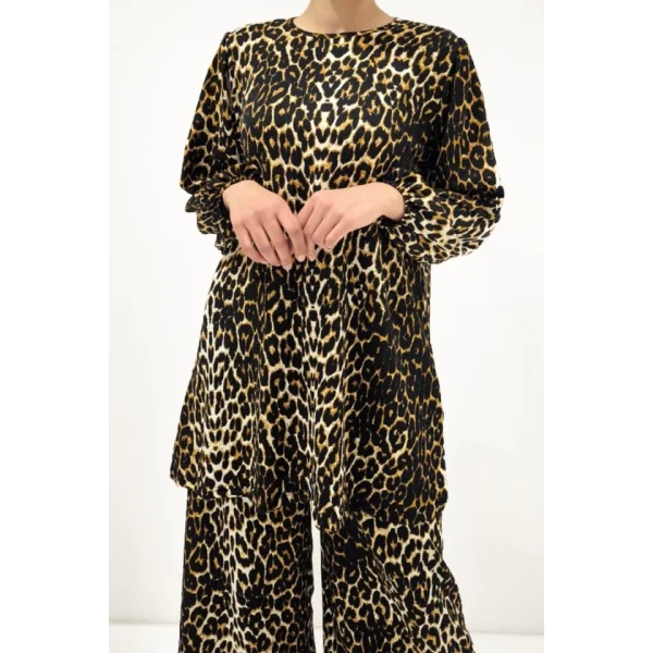 Leopar Tunik Pantolon Alt Üst Takım 6663