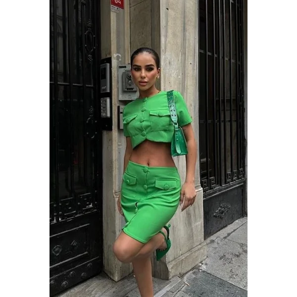 Liatris Crop Ceket Takım 9389-10