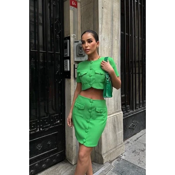 Liatris Crop Ceket Takım 9389-10