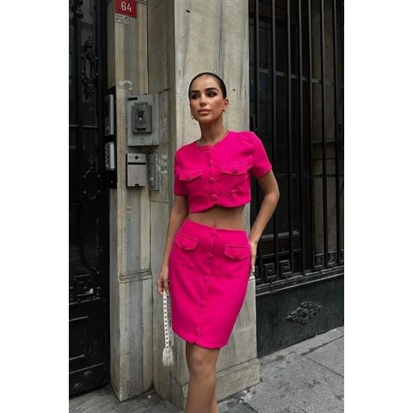 Liatris Crop Ceket Takım 9389-10