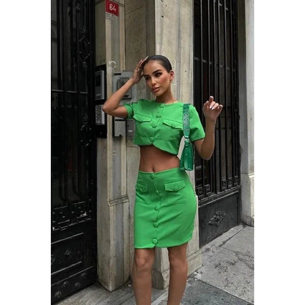 Liatris Crop Ceket Takım 9389-10