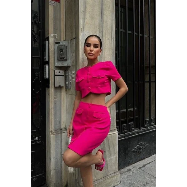 Liatris Crop Ceket Takım 9389-10