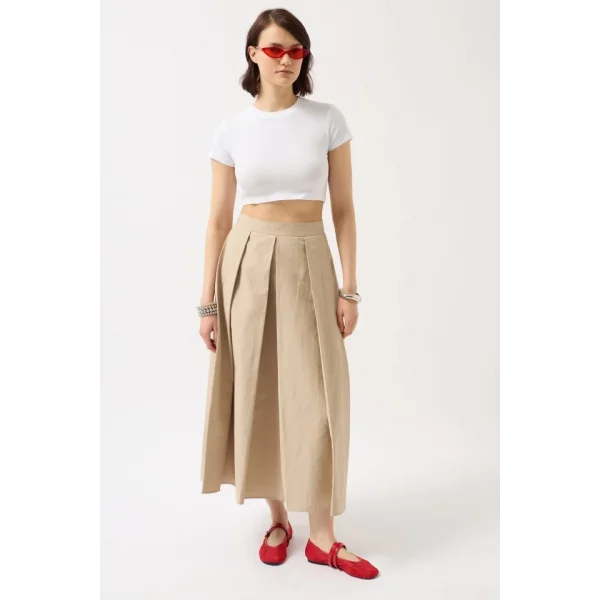 Likralı Basic Crop T-Shirt