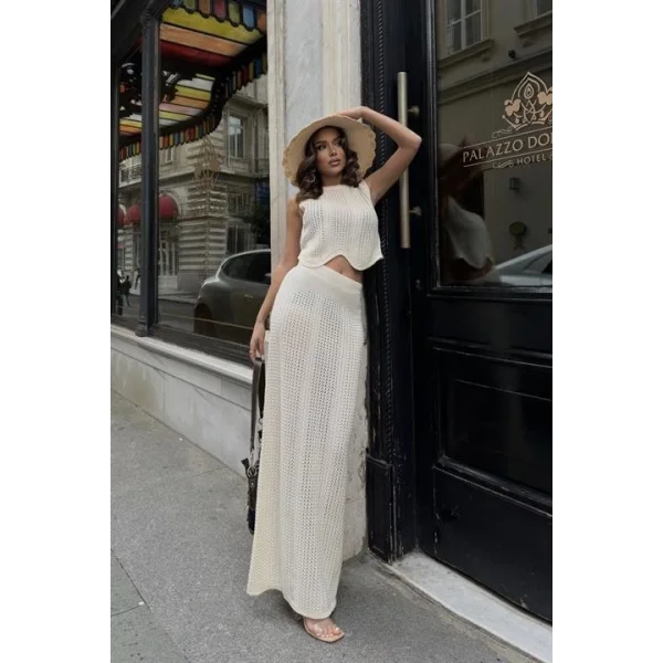 Linda Ajurlu Crop Takım 9798-0025