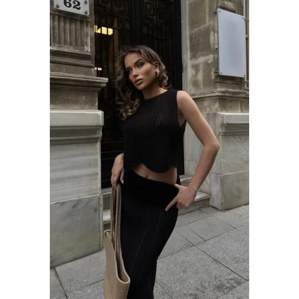 Linda Ajurlu Crop Takım 9798-0025