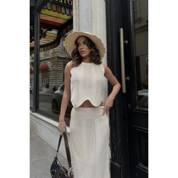 Linda Ajurlu Crop Takım 9798-0025