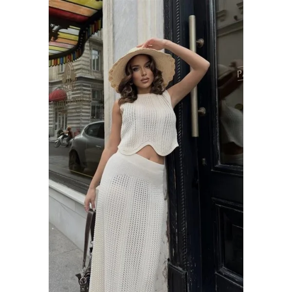 Linda Ajurlu Crop Takım 9798-0025