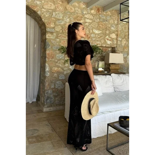 Lindsey Kroşe Crop Takım 9847