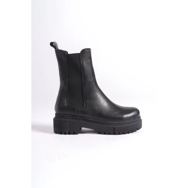 LORA Bağcıksız Lastikli Ortopedik Taban Kadın Bot CST - Siyah