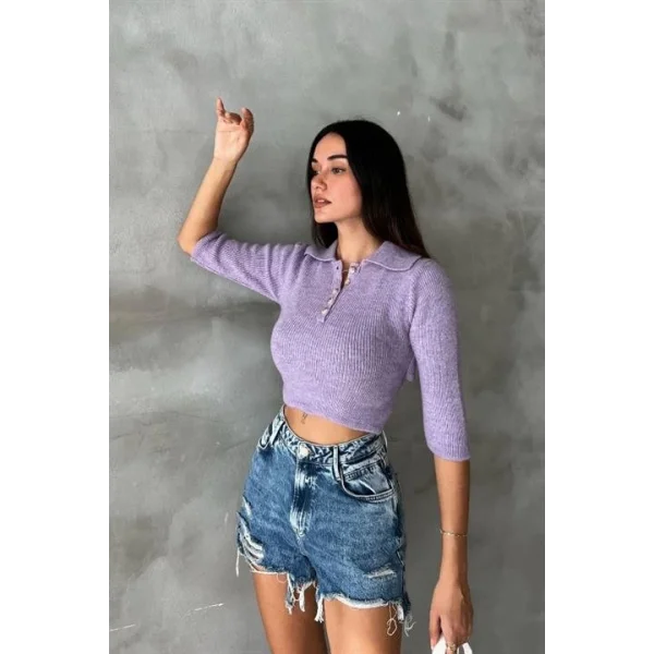 Loris  Bağlamalı Crop Triko 1062-02