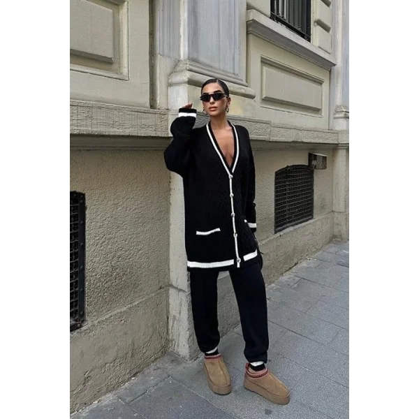 Lunadel Triko Hırka Pantolon Takım 9974