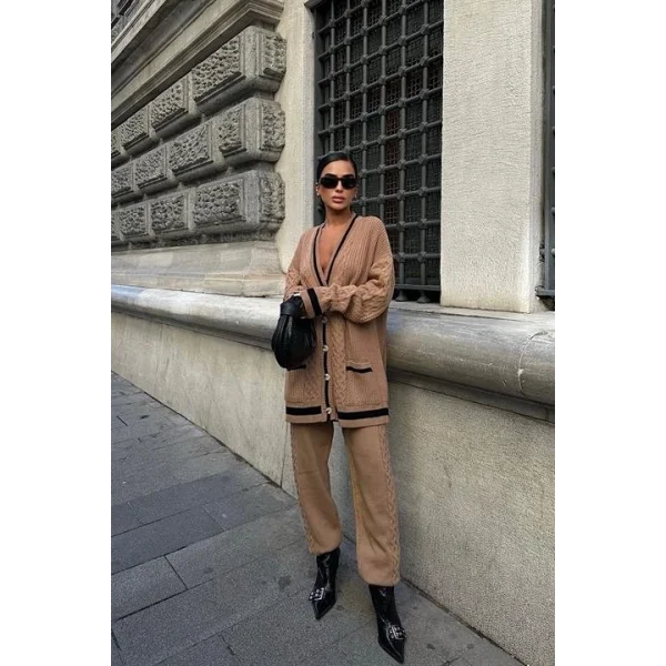 Lunadel Triko Hırka Pantolon Takım 9974