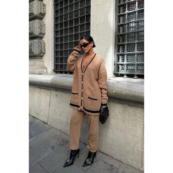 Lunadel Triko Hırka Pantolon Takım 9974