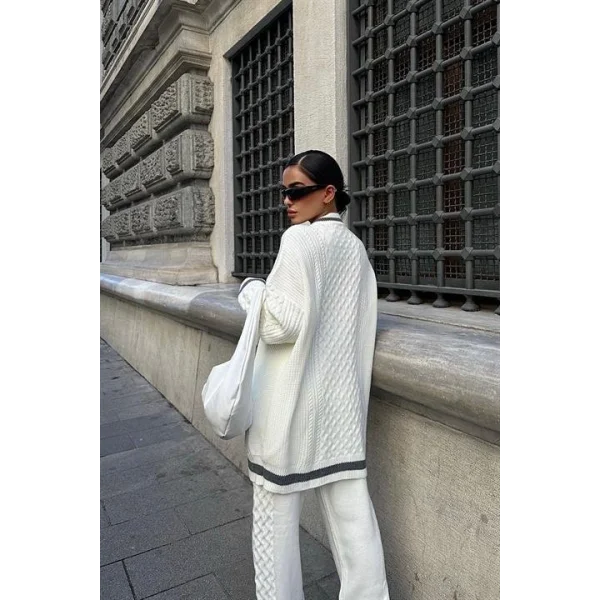 Lunadel Triko Hırka Pantolon Takım 9974