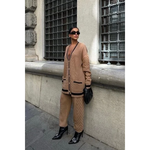 Lunadel Triko Hırka Pantolon Takım 9974