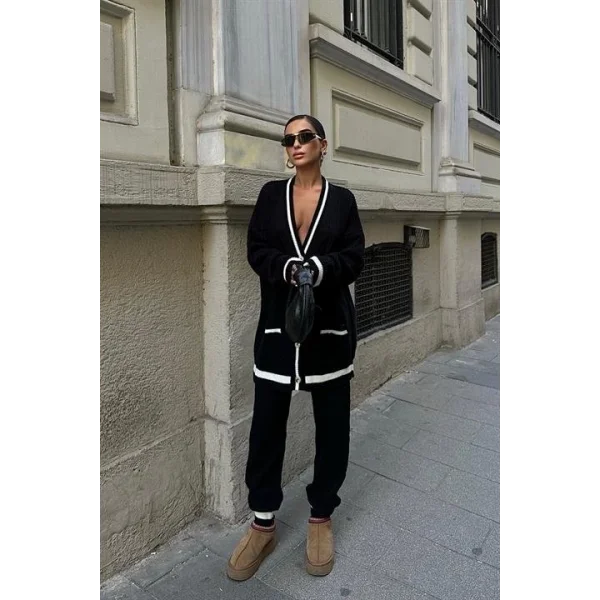 Lunadel Triko Hırka Pantolon Takım 9974