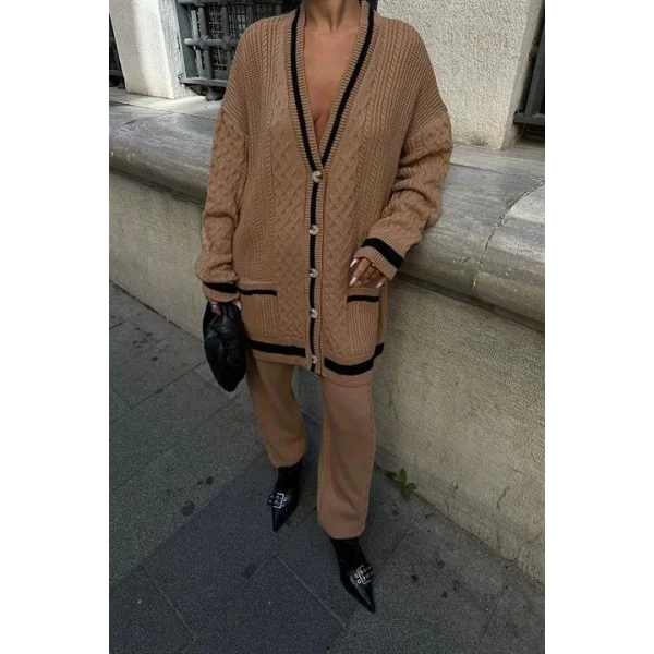 Lunadel Triko Hırka Pantolon Takım 9974