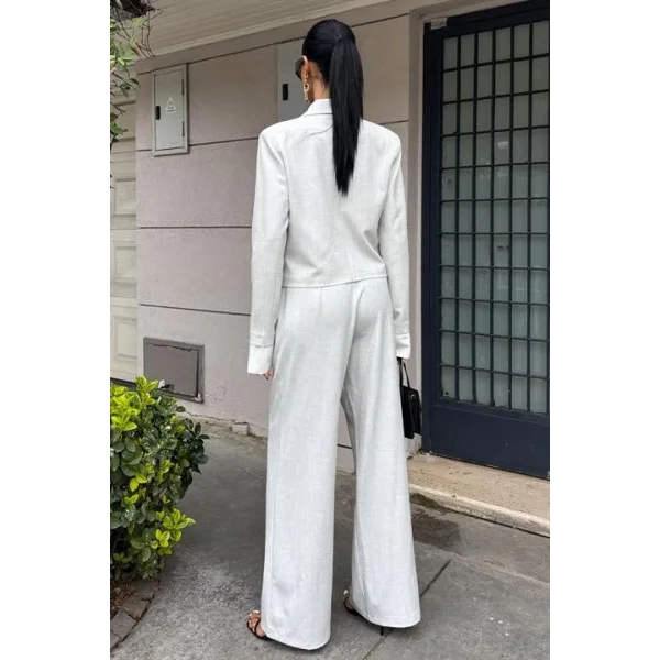 Manşetleri Garnili Kruvaze Ceketli Takım 10168