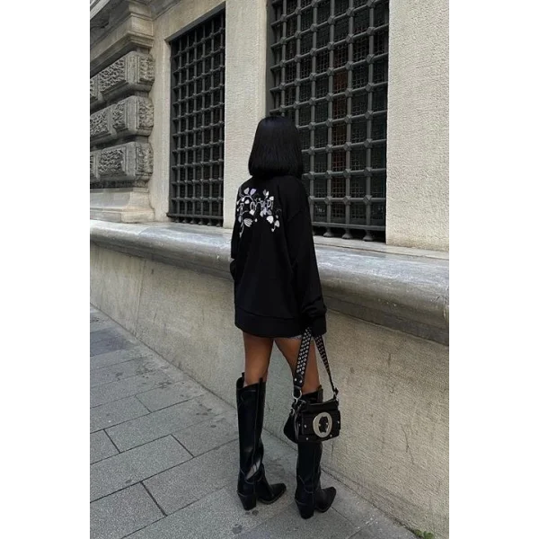 Marison Çiçek Nakışlı Sweatshirt 8050 -08