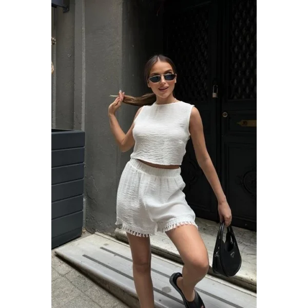 Marla Şortlu Keten Takım 9441-08