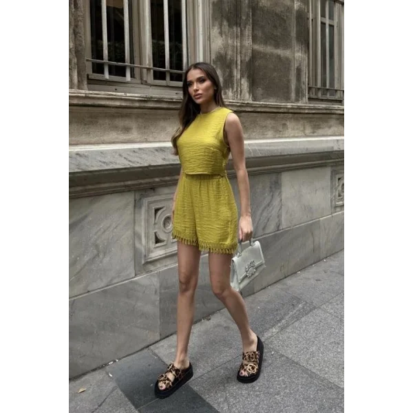 Marla Şortlu Keten Takım 9441-08
