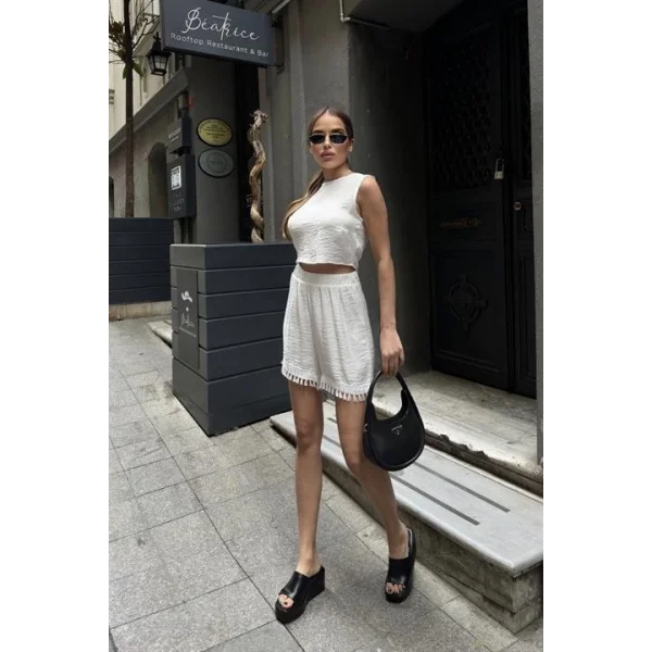 Marla Şortlu Keten Takım 9441-08