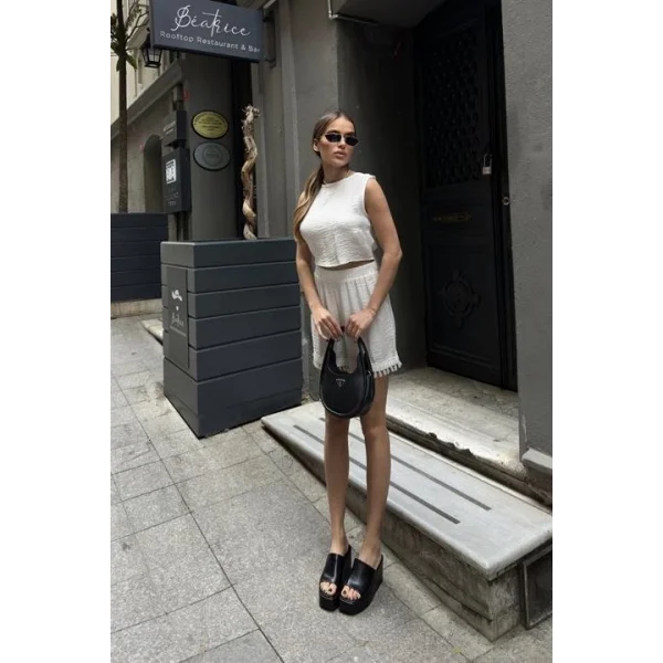 Marla Şortlu Keten Takım 9441-08