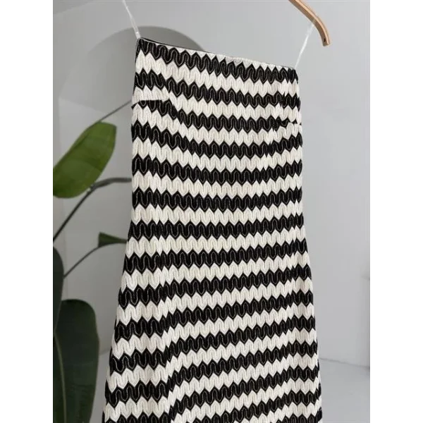 Maura Desenli Straplez Elbise 2770