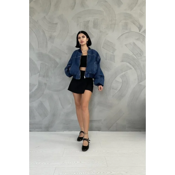 Mavi Kot Bomber Ceket