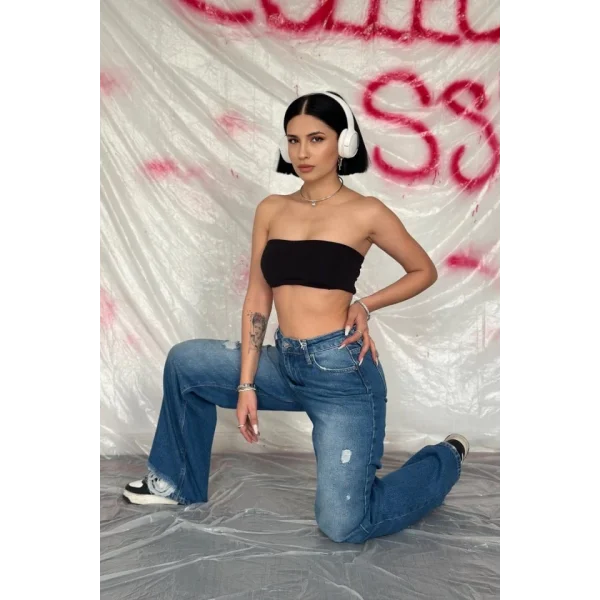 Mavi Palazzo Lazerli Jeans Pantolon