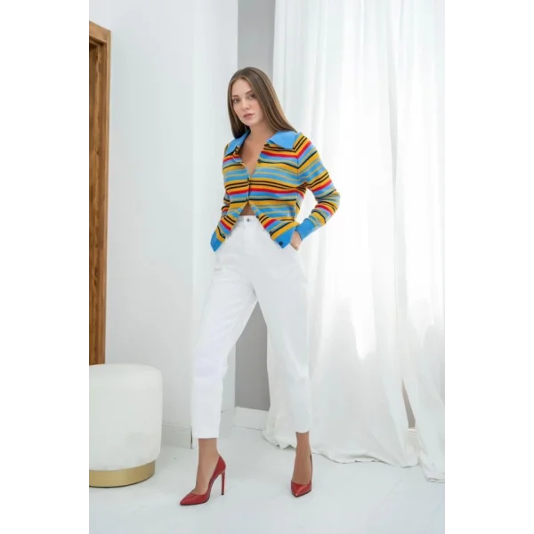 Mavi Renkli Triko Hırka