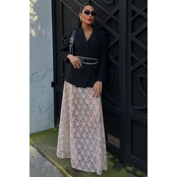 Maxi Dantel Etek 4047