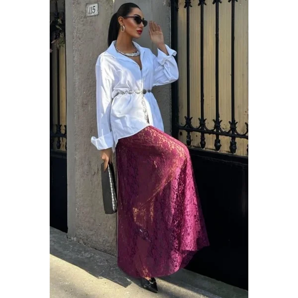 Maxi Dantel Etek 4047