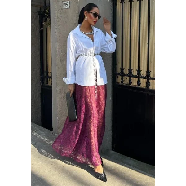 Maxi Dantel Etek 4047